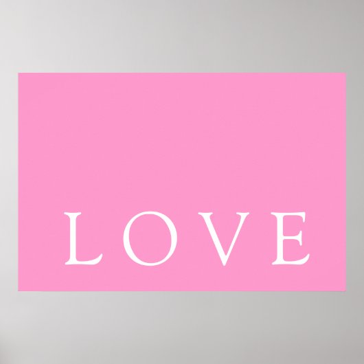 Roze liefde poster (Voorkant)