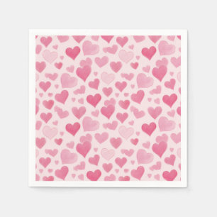 Roze liefde servet