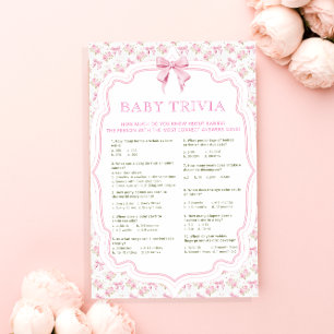 Roze Liefde Shack  Fancy Baby Trivia Game