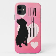 Roze liefde voor bull Pitbull Phone Case