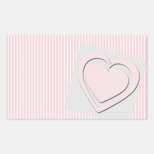 Roze liefdeshart #2 Sticker (Voorkant)