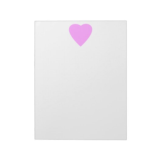 Roze liefdeshart op wit. notitieblok (Gedraaid)