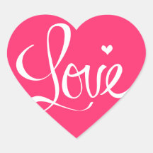 Roze Liefdeshart Sticker