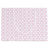 Roze liefdesharten Gift Bag Groot Cadeauzakje (Voorkant)