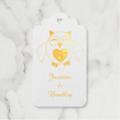 Roze liefdeshartswond Aangepaste bruiloft Cadeaulabels (Voorkant)