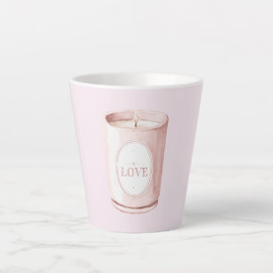 Roze liefdeskaars latte mok