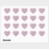  roze liefdesnotitiehart hart sticker (Vel)