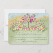 Roze -liefdesvederzwijn RSVP (Achterkant)