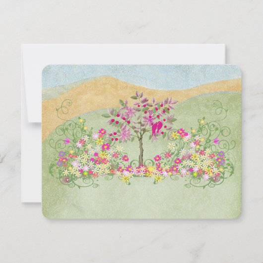 Roze -liefdesvederzwijn RSVP (Voorkant)