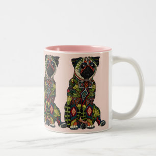 roze liefje tweekleurige koffiemok