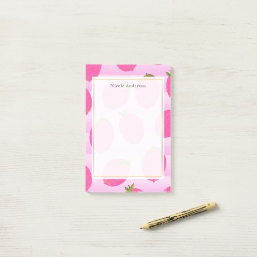 Roze liemons limonade Summer Fruit Fun Bright Post-it® Notes (Op bureau)
