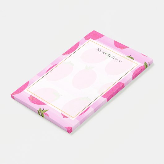 Roze liemons limonade Summer Fruit Fun Bright Post-it® Notes (Schuin)