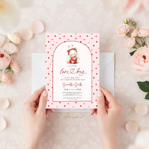 Roze lieveheersbeestje Baby Shower Meisje Kaart