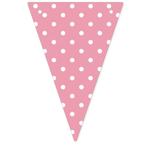 Roze lieveheersbeestje polka dot verjaardagsbanner vlaggetjes (Eerste vlag)