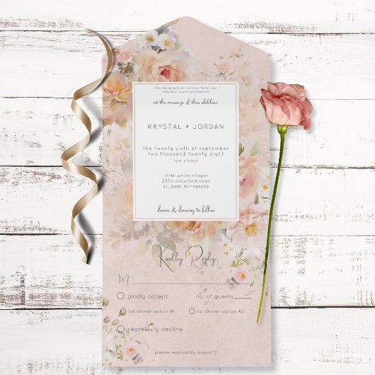  Roze Lijst All In One Uitnodiging