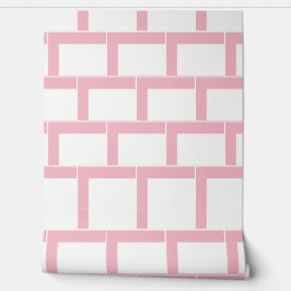 Roze Lijst Galerij Geometrische Horizontale Patroo Behang