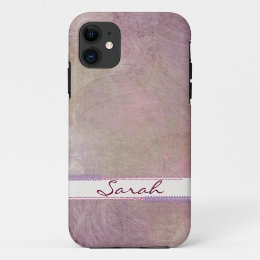 Roze lijst met naamplaatjes Case-Mate iPhone case (Achterkant)