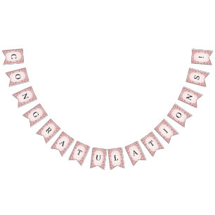 Roze Lijst met vlag Vlaggetjes