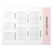 Roze lijst van kernen notitieblok (Voorkant)