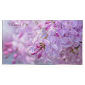 Roze lila bloemen kussensloop (Voorkant-Links)