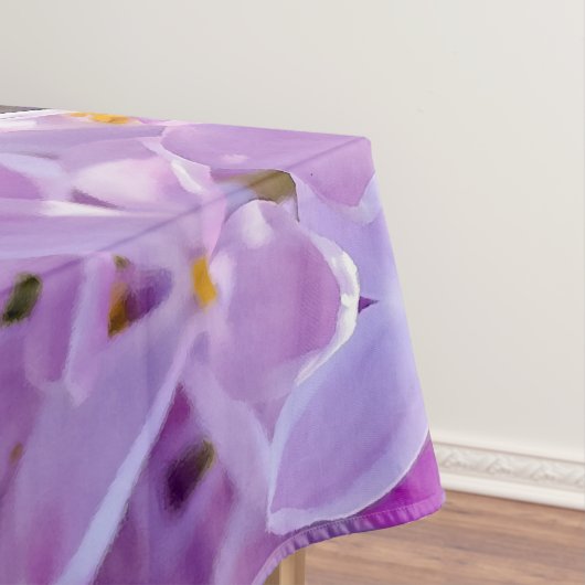 Roze lila bloemen tafelkleed (Voorbeeld)