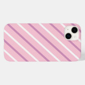 Roze, Lila en witte diagonale strepen Case-Mate iPhone Case (Achterkant (horizontaal))
