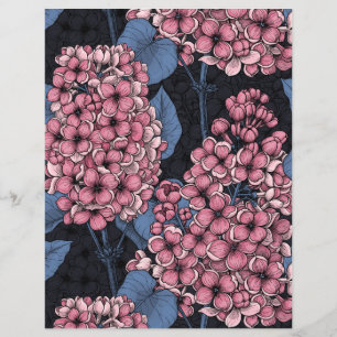 Roze lila op donkerblauw
