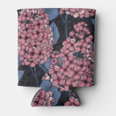 Roze lila op donkerblauw blikjeskoeler (Voorkant)