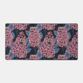 Roze lila op donkerblauw bureaumat (Voorkant)