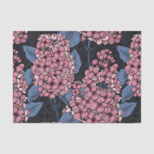 Roze lila op donkerblauw tissuepapier
