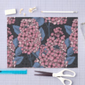 Roze lila op donkerblauw tissuepapier (Craft)