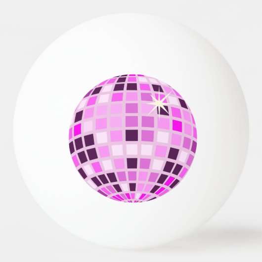 Roze Lila Paarse Retro Moderne Disco Ball (Voorkant)