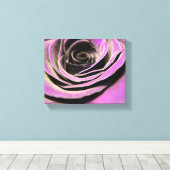 Roze Lila Roos Canvas Afdruk (Insitu (Houten vloer))