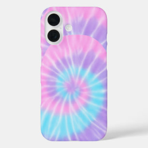Roze & Lila Stropdas-Dye Telefoonhoes iPhone 16 Hoesje