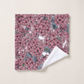 Roze Lila tuin Bad Handdoek (Wasdoekje)