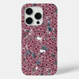 Roze Lila tuin iPhone 15 Pro Case