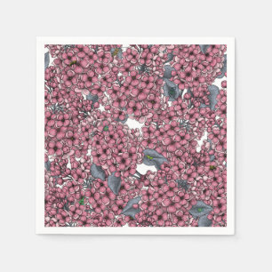 Roze Lila tuin Servet