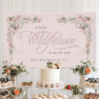 Roze Lille Wildflower Elegante baby Meisje Douche