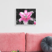 Roze Lily Canvas Afdruk (Insitu (Woonkamer))