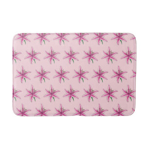 Roze Lily Flower Floral Print Garden Lilies Badmat