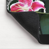 Roze Lily Flowers Mousepad Muismat (Hoek)
