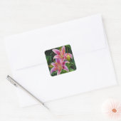  Roze Lily Flowers Stickers (Envelop)