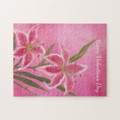 Roze Lily Legpuzzel (Horizontaal)