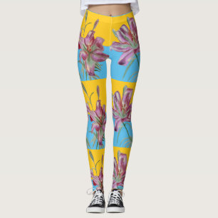 Roze Lily Lillies Floral Flower Waterverf Leggings
