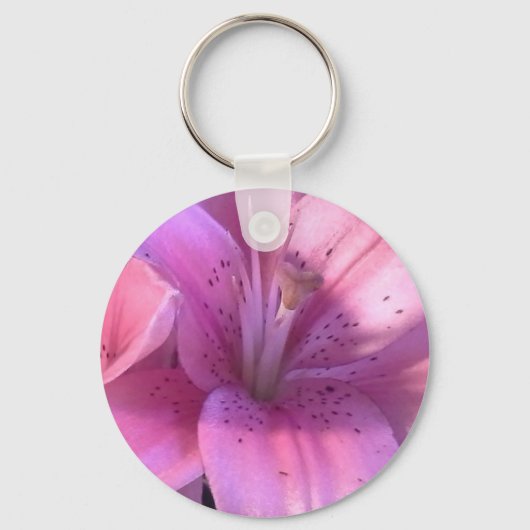 Roze Lily Sleutelhanger (Voorkant)