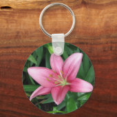 Roze Lily Sleutelhanger (Voorkant)