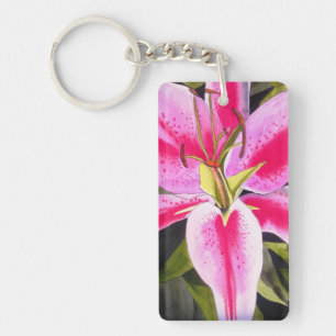 Roze Lily Tenerife sleutelhanger voor bloemenkunst