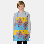  Roze Lily Waterverf Kitchen Floral Apron Schort (Gedragen)