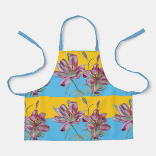  Roze Lily Waterverf Kitchen Floral Apron Schort