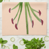 Roze Lily waterverf moderne bloem Theedoek (Gevouwen)